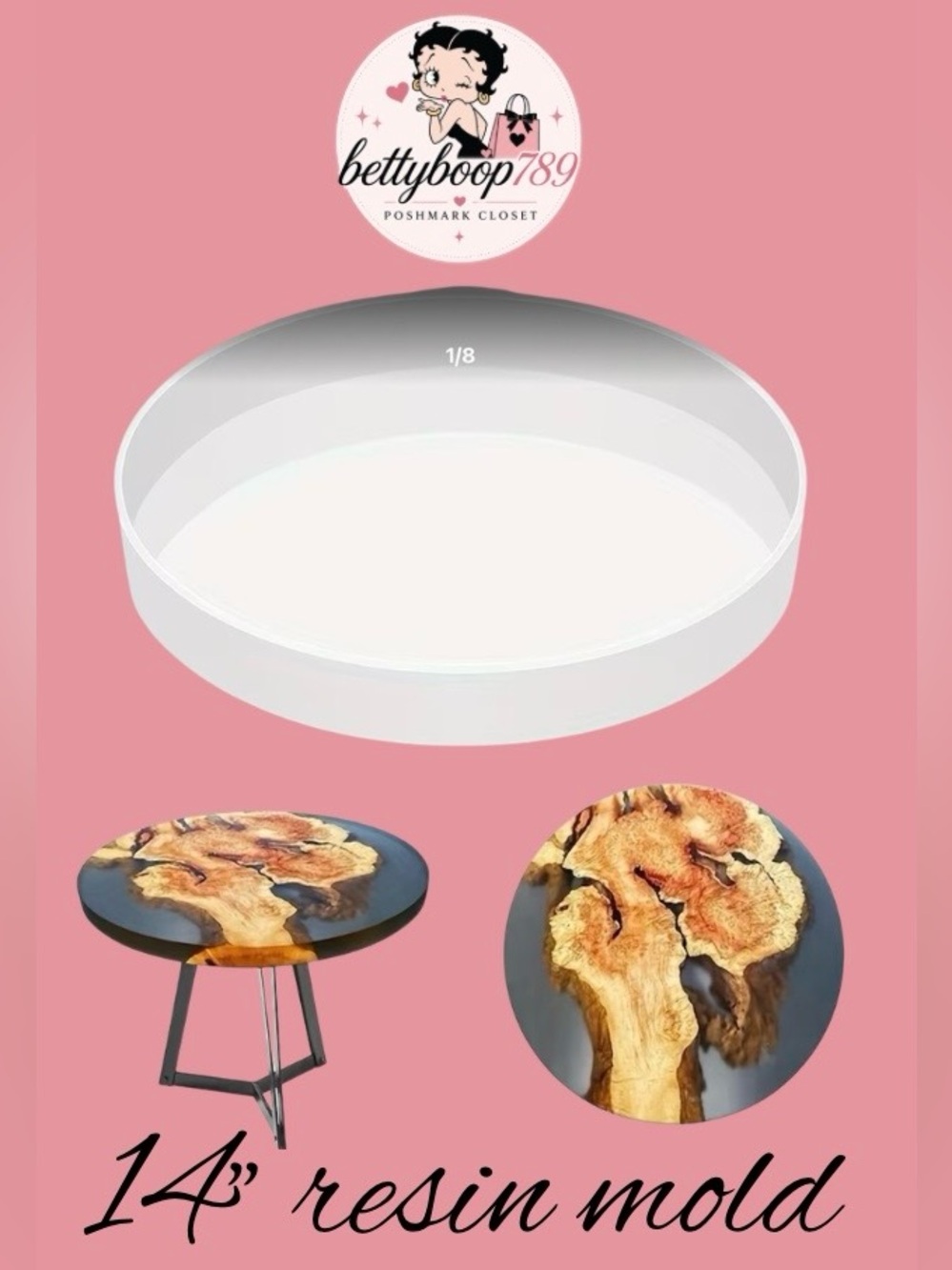 14" Resin Pour Mold - White Round Casting Tray